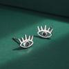 Creative Eye Shape S925 Silver Earring for Women's Simple Zircon Earrings Jewelry Anniversary Gift Sterling Silver Jewelry