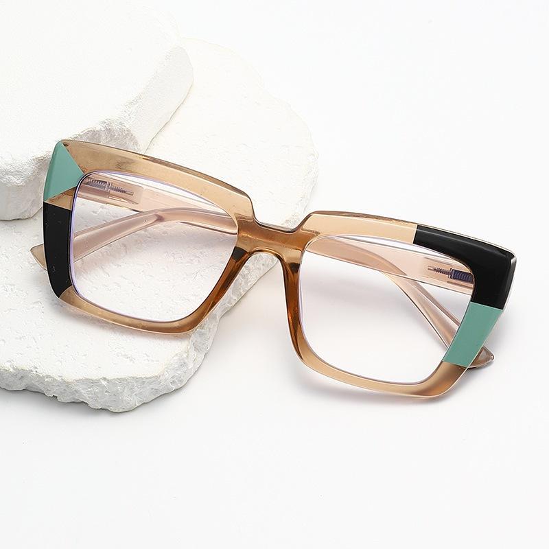 European and American large frame spring temple reading glasses in the elderly fashion anti-blue reading glasses