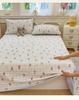 Sleeping grid A-class double-sided antibacterial milk velvet bed cover double-layer yarn