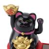 Счастливый кот на солнечной батарее Вращающееся основание Статуэтка кота удачи для приборной панели автомобиля, кассы, украшения рабочего стола