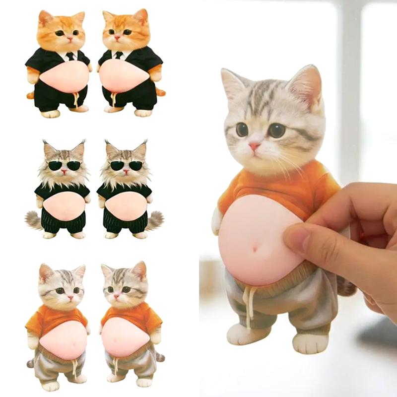 3D Милый Щенок Котенок Наклейка Сжимаемый Чехол для Телефона с Сиба-ину Украшение Детский День Рождения Подарок Фестиваль Принадлежности