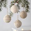 Handmade Christmas Tree Decorations: Woven Christmas Ball Pendants for a Festive Holiday Atmosphere