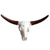 Home Decors Cow Skull Head Wall Art Decors Long Horn Bulls Head Wall Sculpture Decorative Animal Craft for Farmhouses