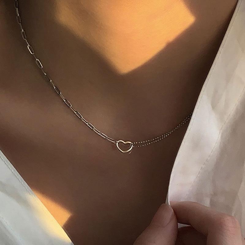 Асимметричное ожерелье-цепочка Love Niche Temperament Forest Sweet and Exquisite Keybarbone Chain