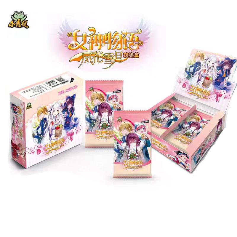 little frog New Goddess Story Collect cards One box contains 30 packs of cards Beautiful anime style gift toy collectibles