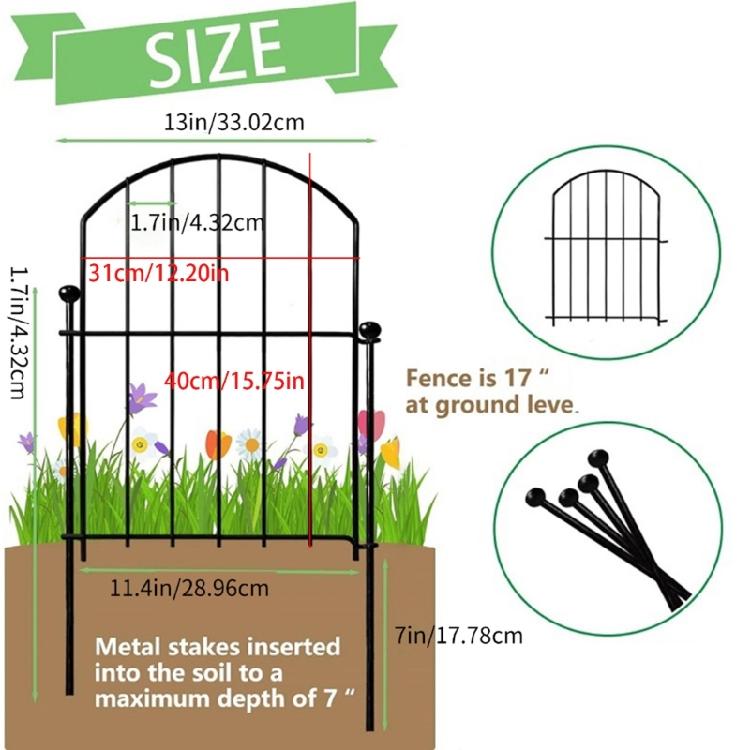 Декоративная садовая панель забора Металлический забор Проволочное ограждение Секция цветочного барьера