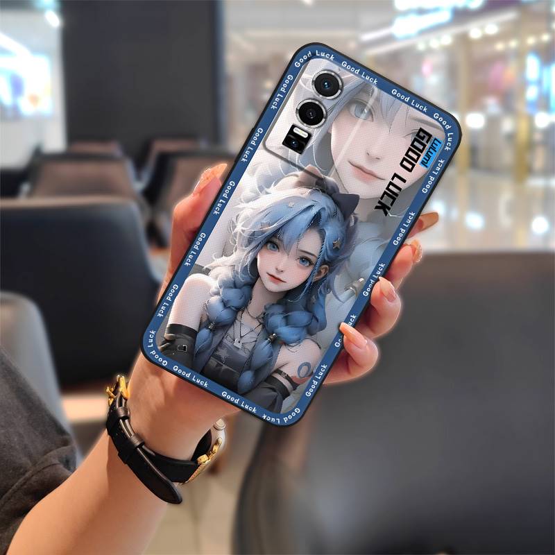Durable Silicone Phone Case For VIVO Y76 5G Soft case Full wrap Waterproof protective Fashion Design Cover Cute Cartoon