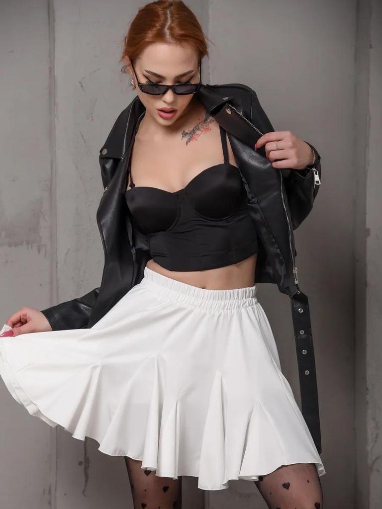 2025 Summer Y2K Ruffle Pleated Mini Skirt - Cross-Border European & American Trend