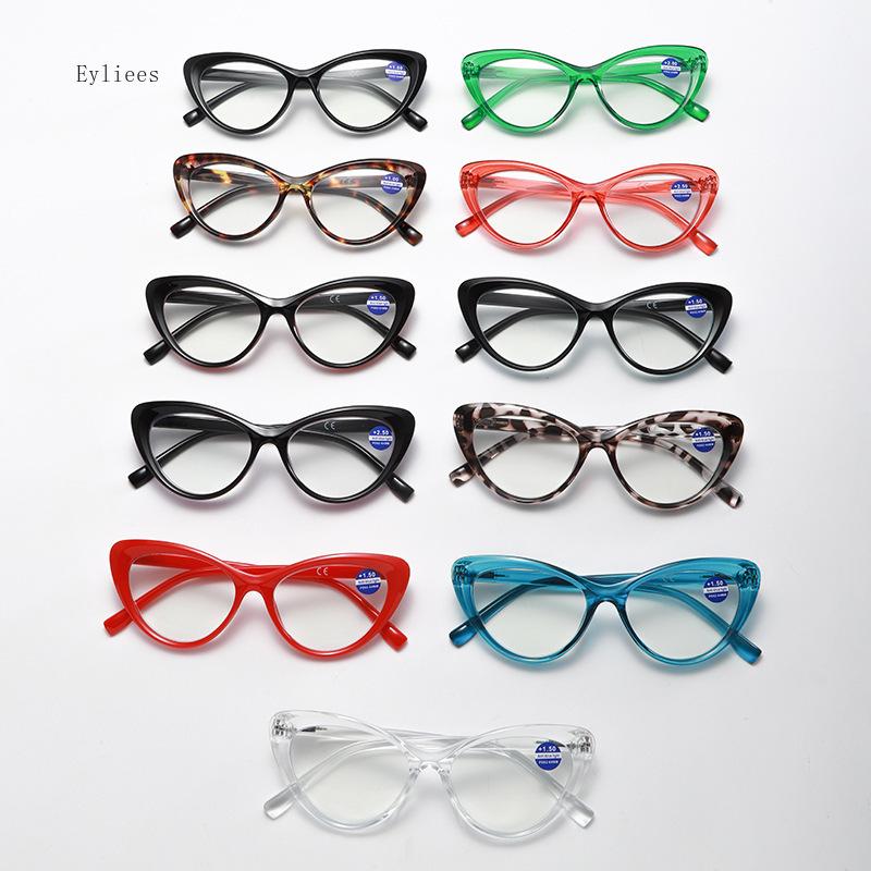 Большие Оверсайз Очки для Чтения для Женщин Мужчин Модные Ретро Очки для Дальнозоркости Трендовые Популярные Кошачий Глаз Анти-синий Пресбиопия