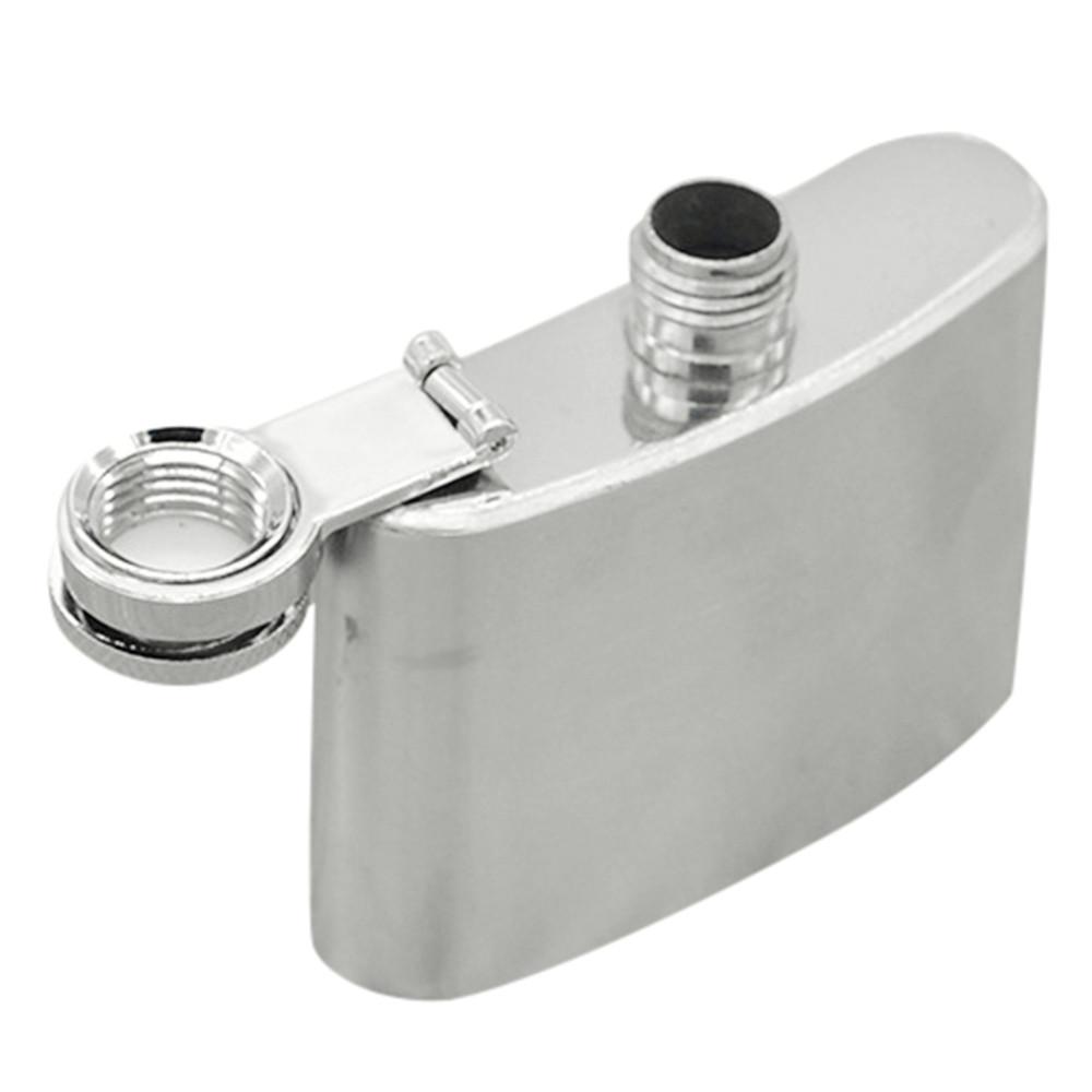 Stainless Steel Pocket Hip Flask Whiskey Liquor Screw Cap 2 Oz / 3.5oz