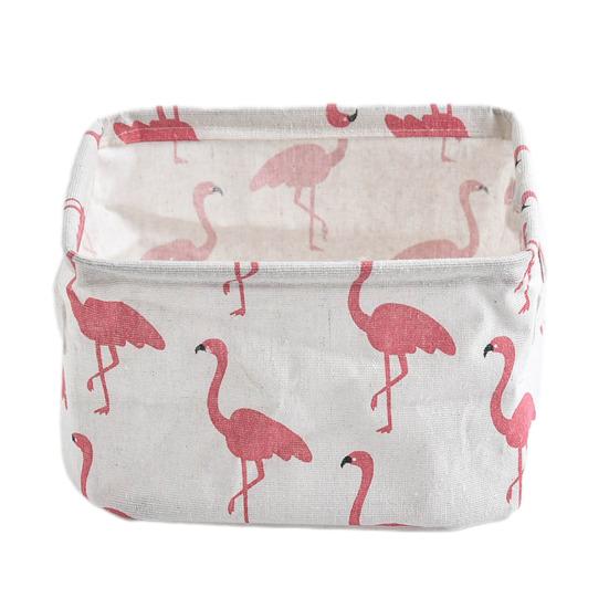 Складная корзина для хранения с ручками Водонепроницаемая Большая вместимость Хлопок Лен С принтом Многофункциональная Дом Офис