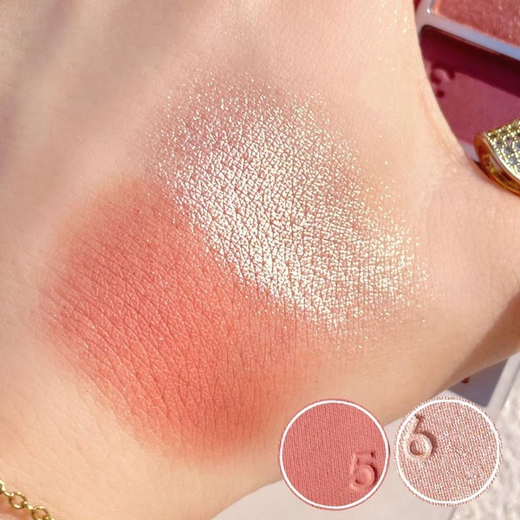 Contouring Tray All-in-one Eyeshadow Tray Glitter Shimmering Earth High Gloss Blush Blush Tray Long-lasting Waterproof Student Makeup Beauty Products