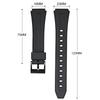 Резиновый ремешок для Casio F-201W F-201WA DB-36 WS-300 Мужской Спортивный Водонепроницаемый Черный Полимерный Замена Браслета Ремешок для Часов 18 мм
