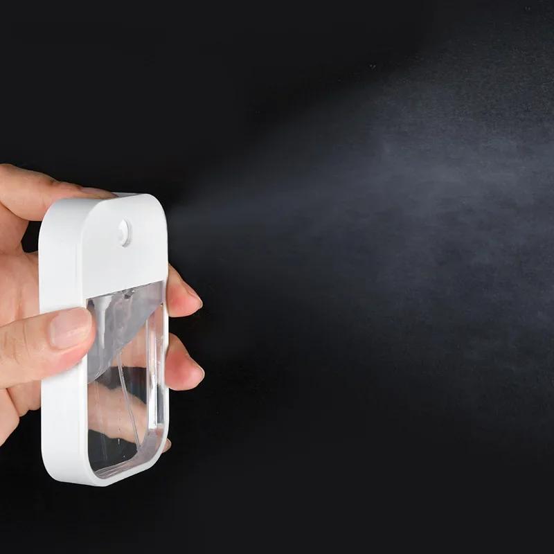 1PC New 45ml Portable Refillable Hand Sanitizer Alcohol Bottles Mini Card Spray Bottle Travel Sub-bottling Cosmetics Press