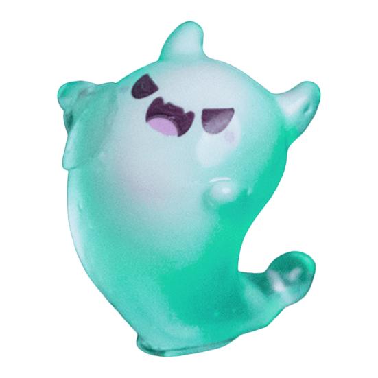 Мини-фигурки привидений на Хэллоуин с коробкой, миниатюрная светящаяся в темноте фигурка привидения, светящаяся маленькая игрушка-привидение для украшения дома и вечеринки