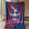 Custom Text Flannel Throw Blanket, Lightweight Cozy Bed Sofa BlanketCrystal Palace
