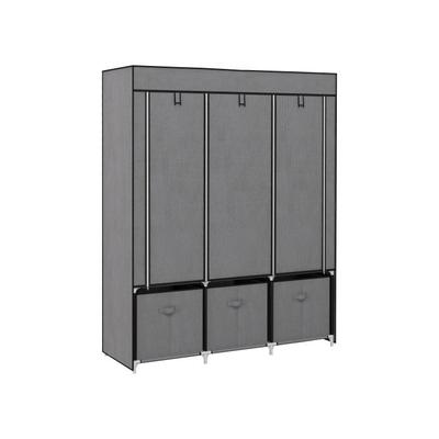 Тканевый шкаф - HOMCOM - Складной - 125x43x162,5 см - 3 ящика - Темно-серый
