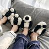 Домашние тапочки женские осень-зима 2025 плюшевые теплые унисекс домашние хлопковые туфли для помещений, для спальни, для пола, пушистые шлепанцы для женщин