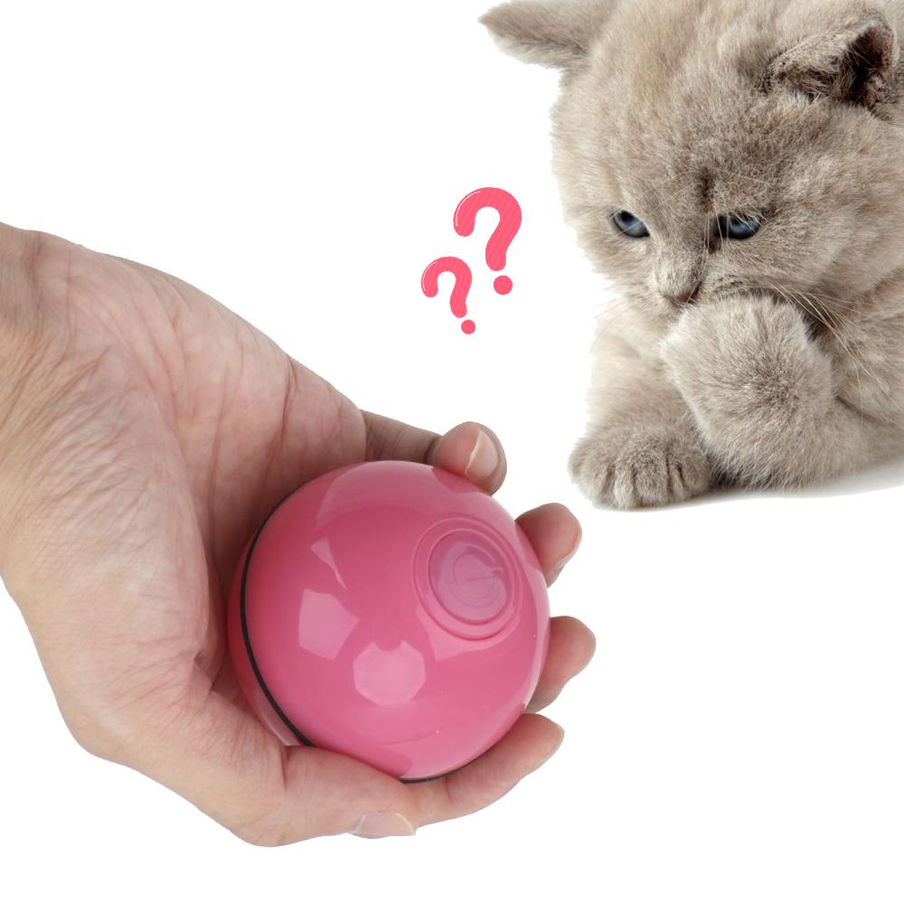 Автоматическая вращающаяся игрушка для кошек и собак, умный интерактивный катящийся шар со светодиодной вспышкой, USB-электрические игрушки для домашних животных, товары для животных, игрушки для кошек