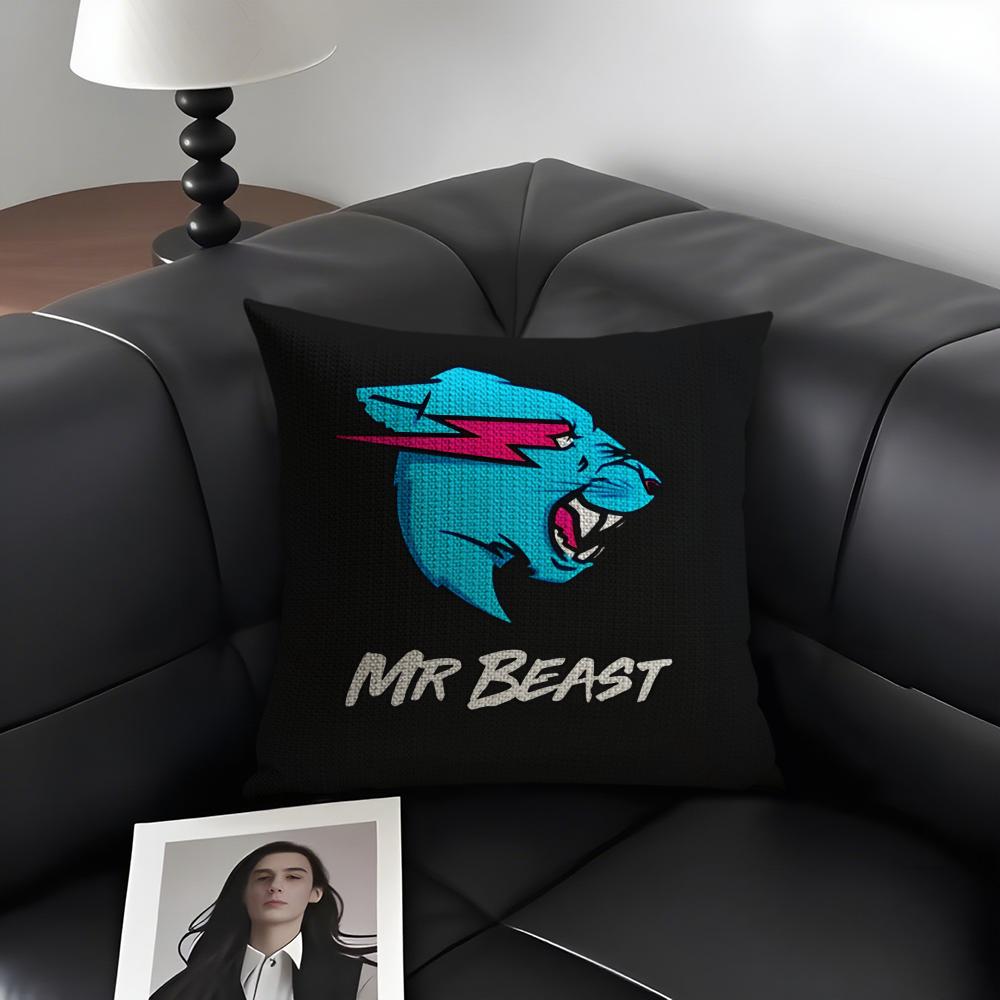 Мистер Милашка Логотип B-Beasts Наволочка Натуральный Лен Органическая Ткань Двусторонний Принт Диван Домашний Декор Подарок Наволочка