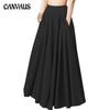 Женская полуюбка, однотонная плиссированная юбка средней длины, женское удобное повседневное платье с эластичной резинкой на талии