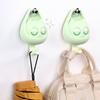 3Pcs Wall Hook Self-adhesive Cartoon Cat Shape Hook Strong Multi-purpose Hangers for Hats Backpacks Keys
