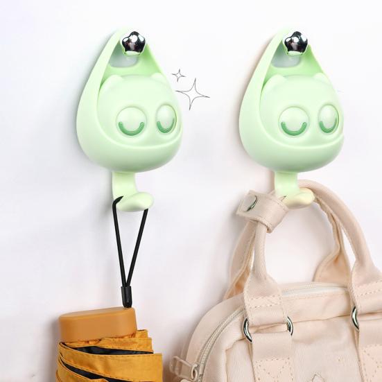 3Pcs Wall Hook Self-adhesive Cartoon Cat Shape Hook Strong Multi-purpose Hangers for Hats Backpacks Keys