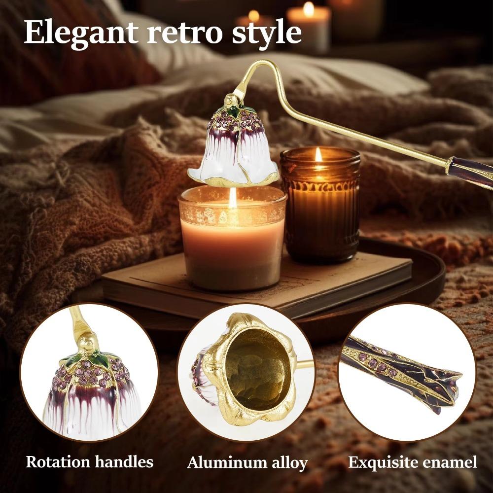 Metal Flower-Shaped Candle Extinguisher Candle Stopper Decorative Candle Cover for Home Decor