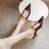 Fashion Women's Shoes On Sale 2024 New Closed Toe Women's Slippers Autumn Pointed Toe Solid Outdoor Slingbacks Office Ladies Shoes