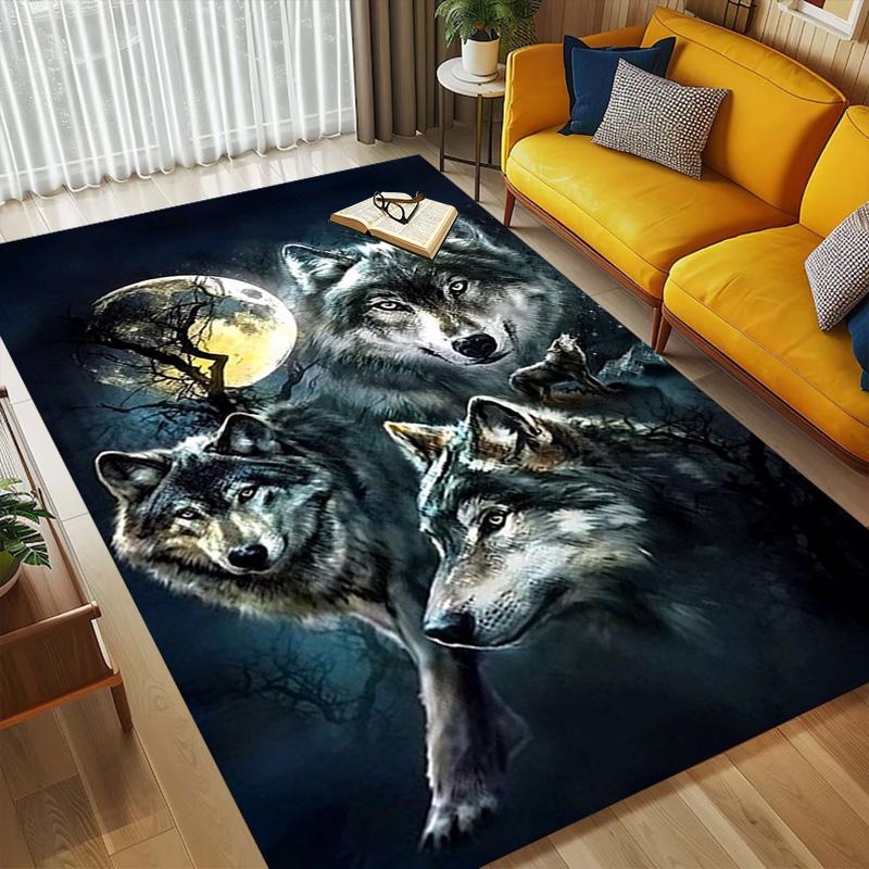 Wolf Pack Living Room Nonslip Area Rug Soft Carpet For Bedroom Game Playroom Sofa Office Home Decor Doormat Christmas Gift C9301280