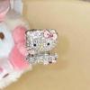 Cartoon Cat Rhinestone Necklace - Fashionable Girly Student Best Friend Chain with Niche Design.