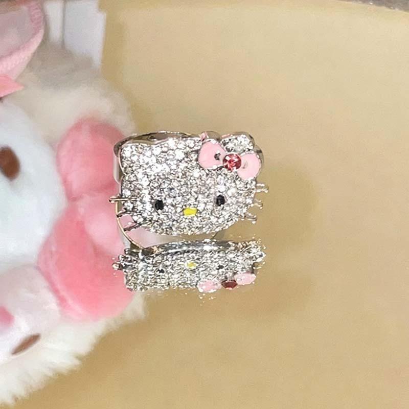 Cartoon Cat Rhinestone Necklace - Fashionable Girly Student Best Friend Chain with Niche Design.