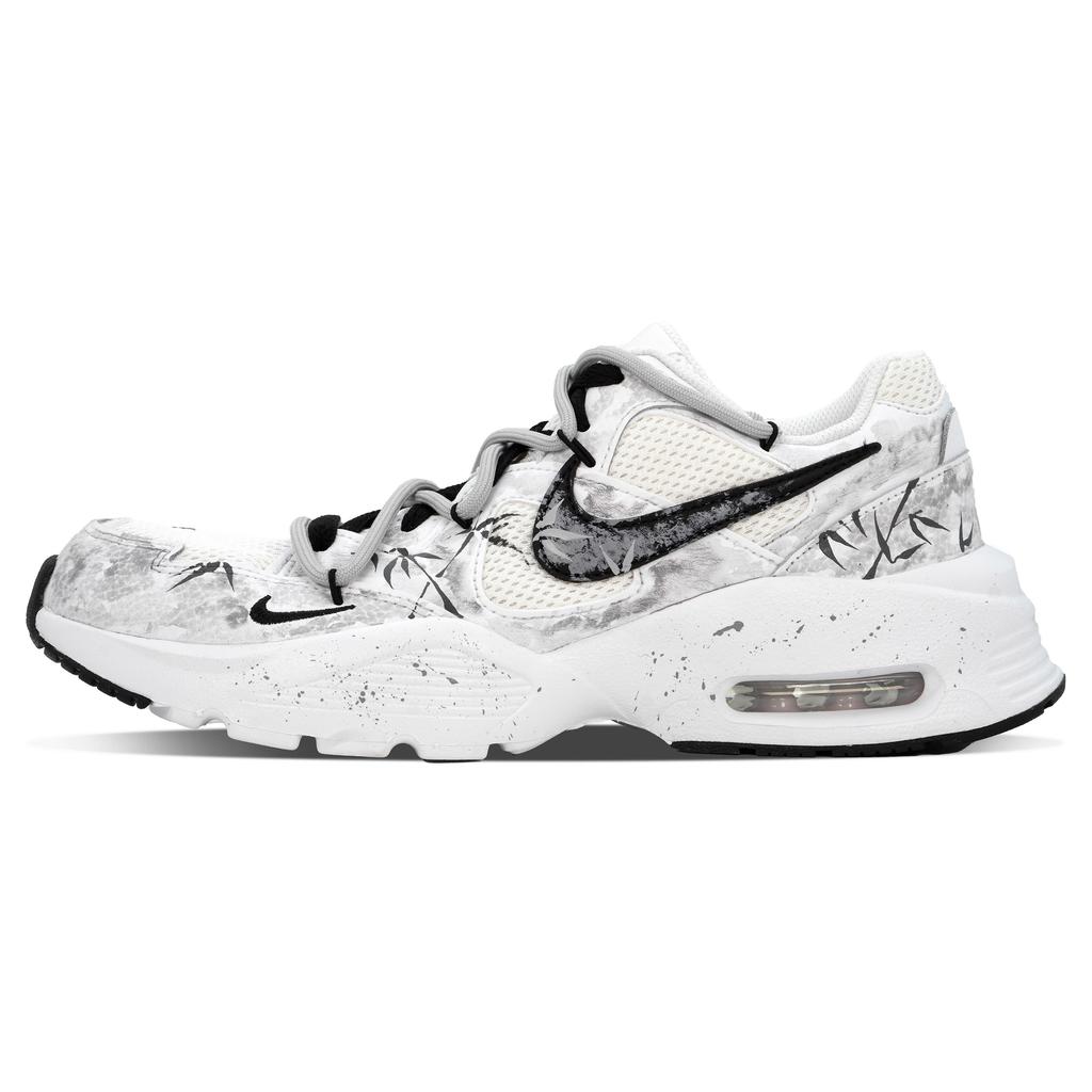 Nike Air Max Fusion Сетчатые Низкие Повседневные Городские Для Езды на Работу Беговые Кроссовки Мужские Черный Белый Серый CJ1670-102(Team84-S-BOX)