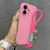 Мягкий матовый прозрачный чехол-конфета для iPhone 17 16 Pro Max 15 14 13 12 11 XS X 7 8 Plus 16e с ремешком на запястье