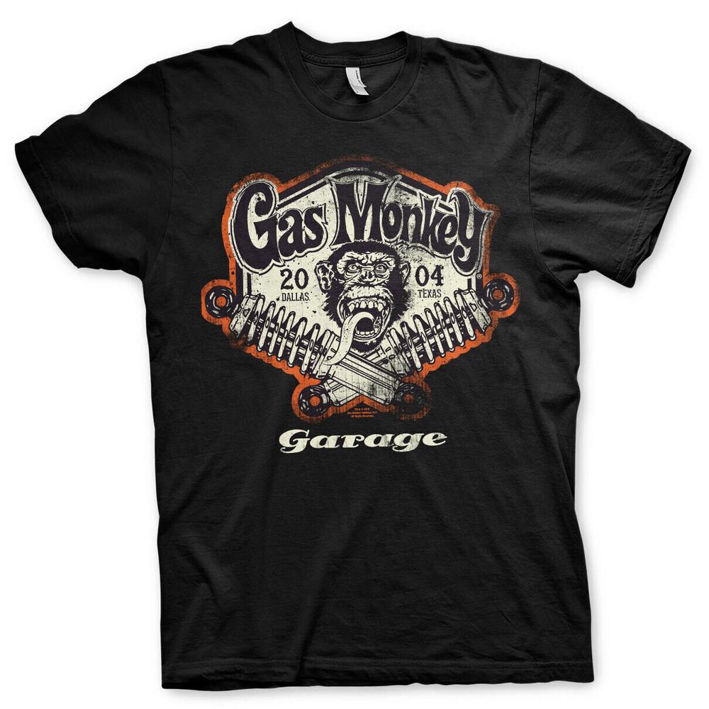 Gas Monkey Garage T Shirt Handlebar Hot Rod Official Black Mens Tee Fast N Loud Unisex T-Shirt