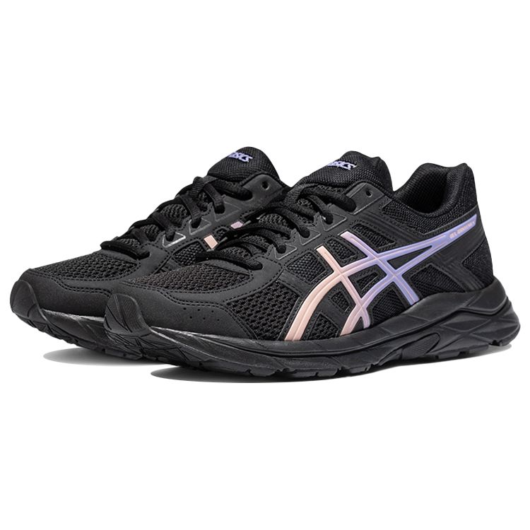 Asics Gel-Contend 4 Удобные тканевые кроссовки с низким верхом Женские кроссовки Черно-фиолетовый T8D9Q-012