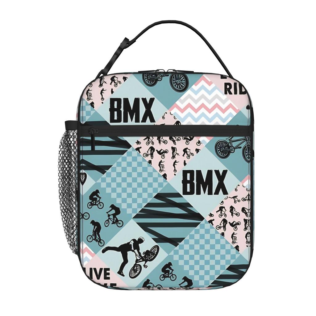 1 Piece For Students Food Container Urban Extreme Portable Pocket BMX Racing Zipper Closure Aluminum Foil Food Pouch For Travel