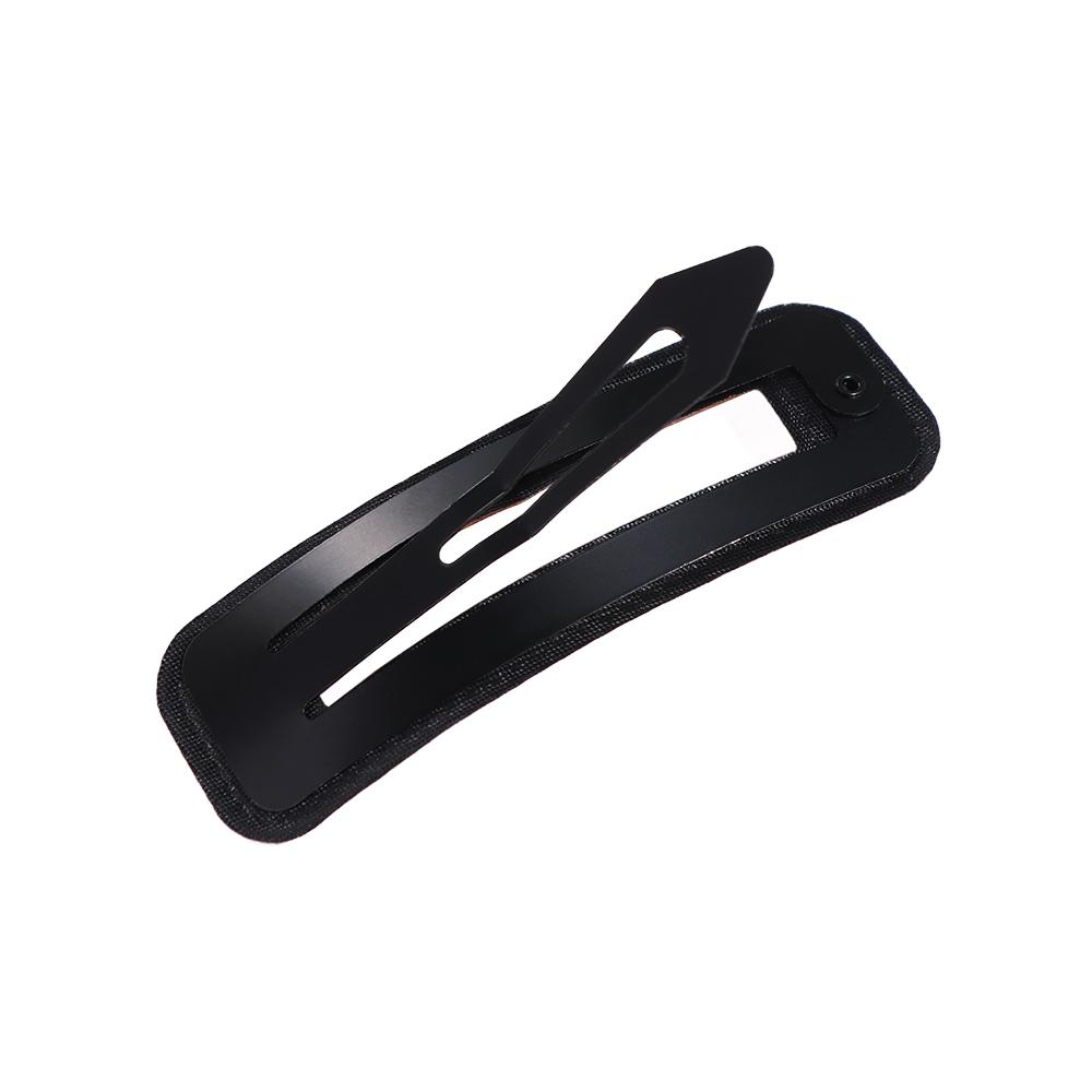 Geometry Girl Hairpin Candy Color Side Clip Sweet Square Leather Hair Clip Children