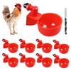 9Pack DIY Automatic Chicken Waterer Cups Gravity Filling Poultry Waterer with Hole Saw for Buckets Troughs