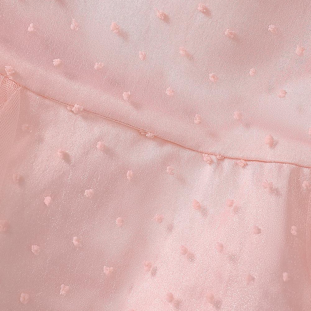 Платье с бантом для маленьких девочек, кружевные детские праздничные платья в горошек для первого дня рождения для новорожденных, розовая одежда принцессы для девочек