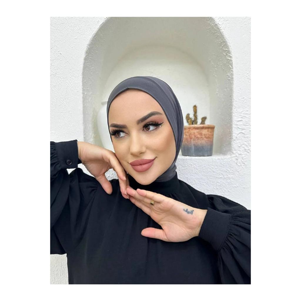 Snap Cap Hijab Swimsuit Top Matching Sea And Pool Bonnet Hijab