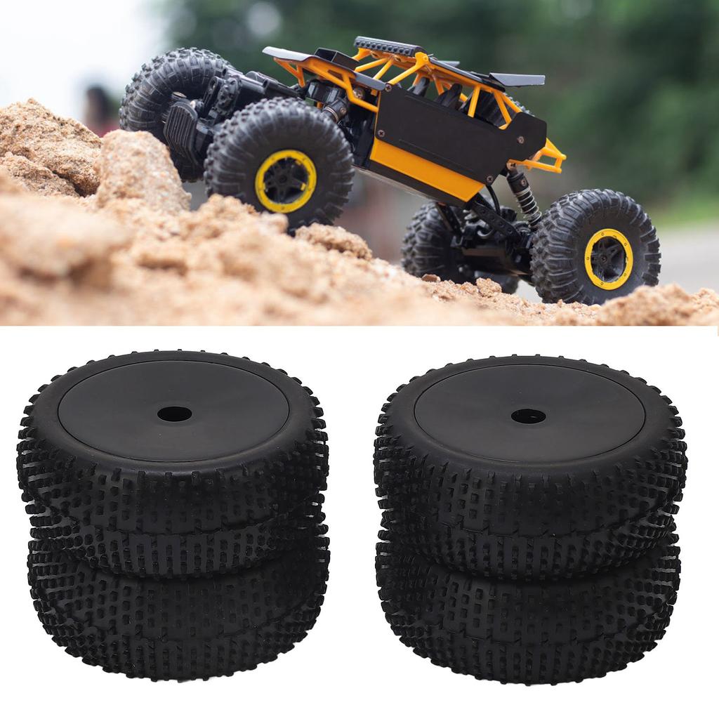 4Pcs RC Car Tire 112 Mm Diameter Rubber Tire Plastic Hub Universal RC Car Wheel Tire for 1/8 Models