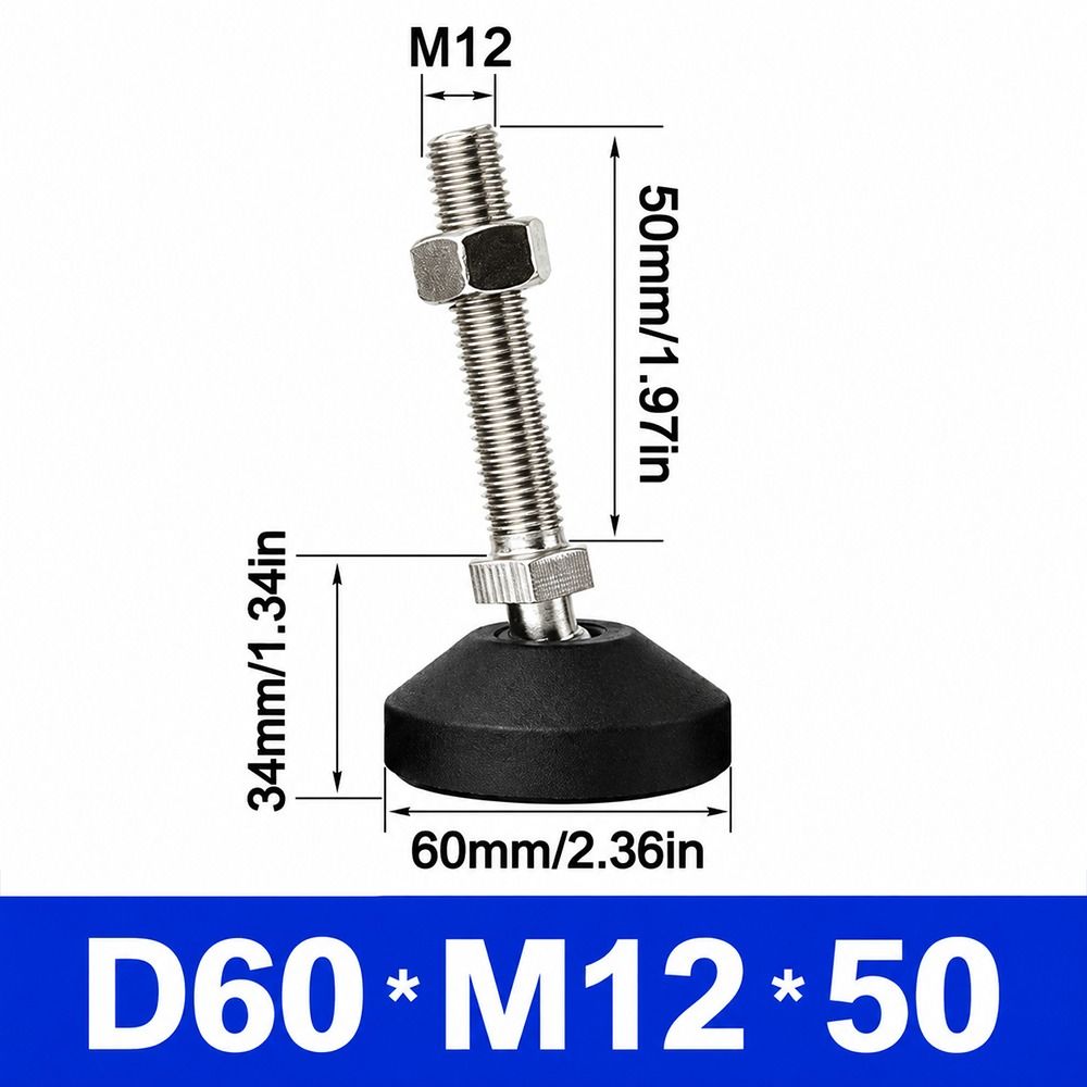 1Pcs 304 Stainless Steel Screw Leveling Foot Cup Swivel Base Universal Adjustment Feet Factory Use