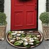 2D Floral Printed Door MATS, Corridor Carpet MATS, Absorbent Crystal Velvet Carpets, Suitable for Bathrooms, Doorways, and Bedrooms