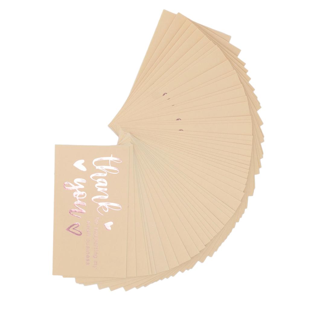 200 шт. открыток с благодарностью, золотые 3,5x1,9 дюйма, деловая бумажная открытка с благодарностью для интернет-магазина