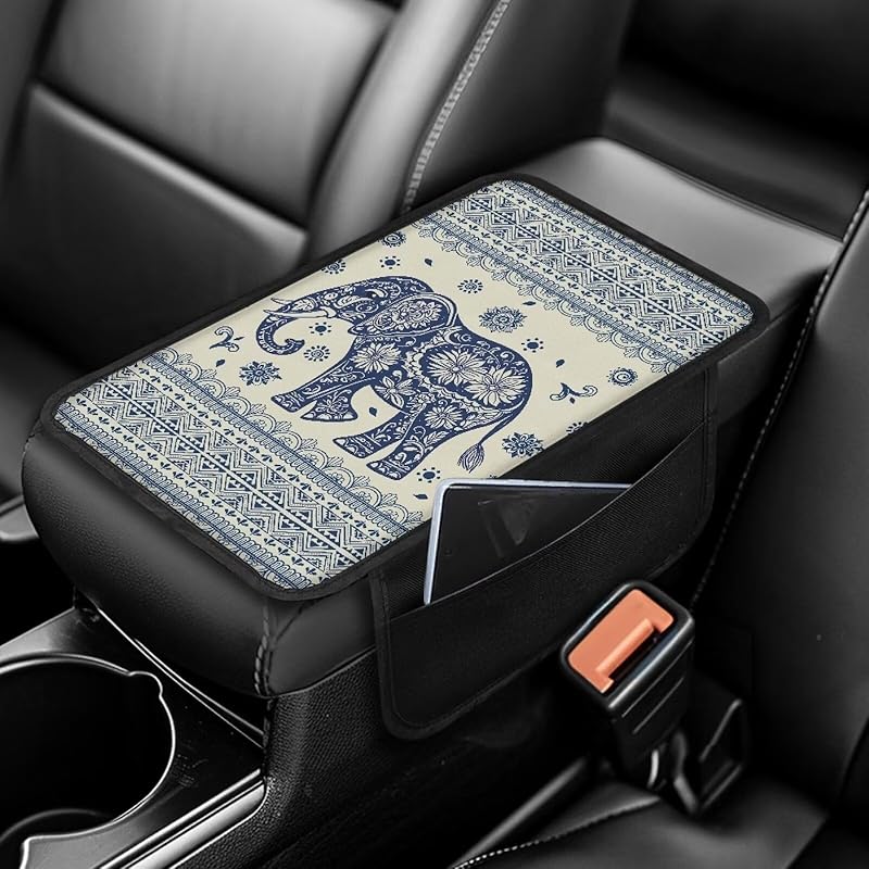 Чехол на центральную консоль автомобиля с принтом черепа, нескользящий чехол на подлокотник для автомобиля, универсальные защитные чехлы для подлокотников, подходят для автомобилей, внедорожников, декоративные чехлы для автомобилей