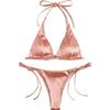 Sexy 13 Colors Halter Satin Brazilian Bikini Women Swimwear Female Swimsuit Two-pieces Bikini Set Bather Bathing Suit Swim