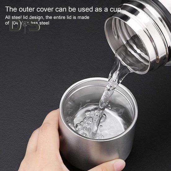 500/750/1000/1500 мл термокружка с нескользящим дном, портативная спортивная изолированная прямая чашка с широким горлышком