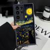 Черный Чехол-Бампер 'Ночная Звезда Кошка' для Samsung Galaxy S26 Ultra S25 S23 FE S22 S25 Edge S21 S24Ultra S20FE S24 Plus