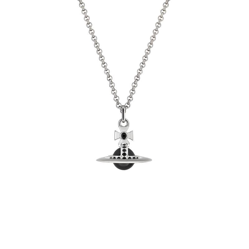 VIVIENNE WESTWOOD Ожерелья Унисекс Серебристый/Черный 63020097-02P755